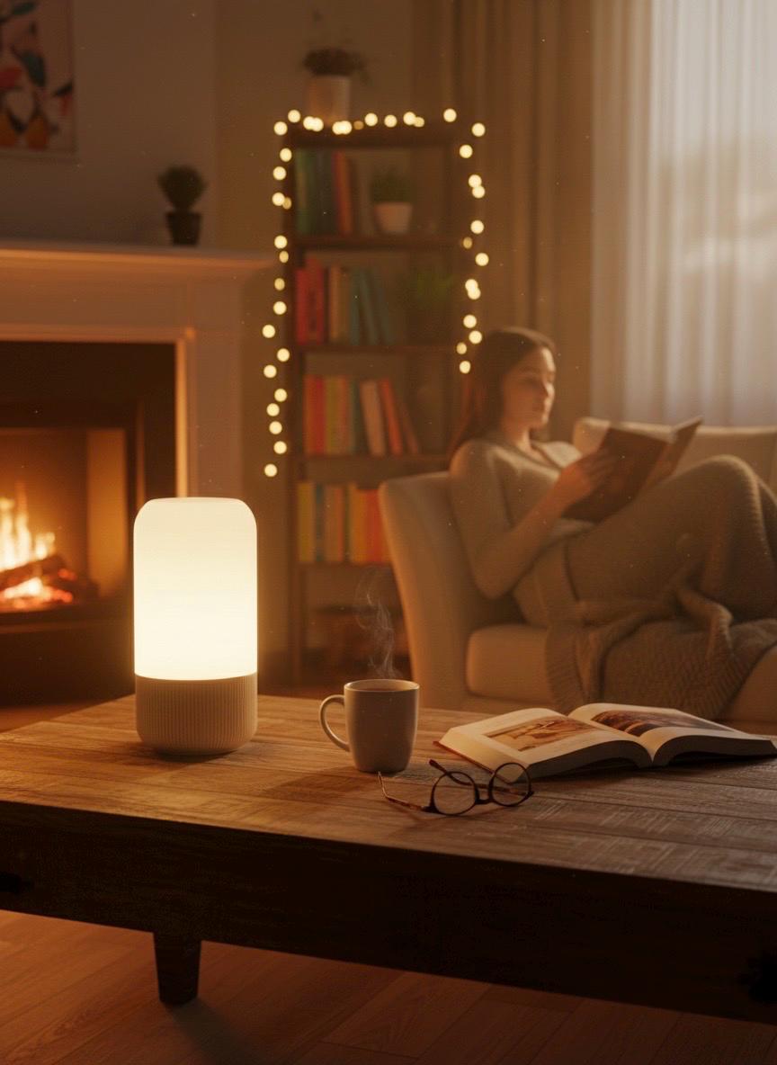 EMBER Design-Tischlampe – Minimalistisches 2-Teiler Design | Scandi & Japandi Stil | 3D-Druck E14